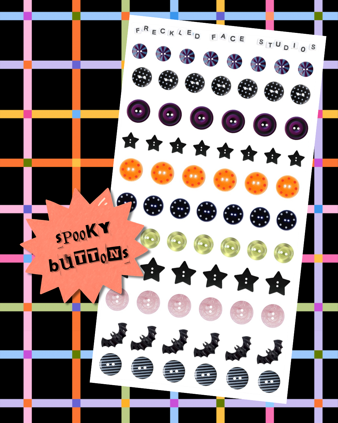 Spooky Buttons Sticker Sheet