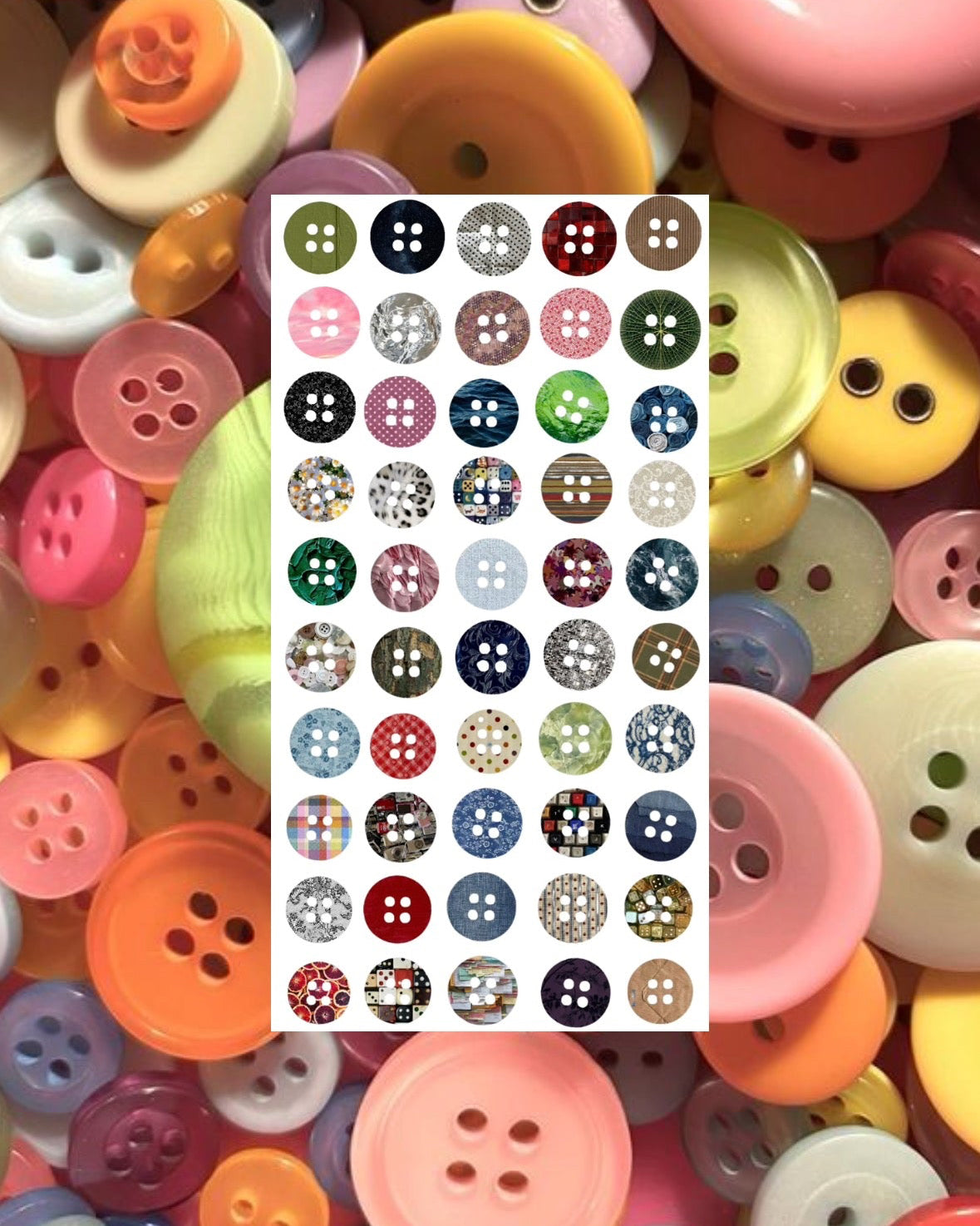 Buttons Sticker Sheet
