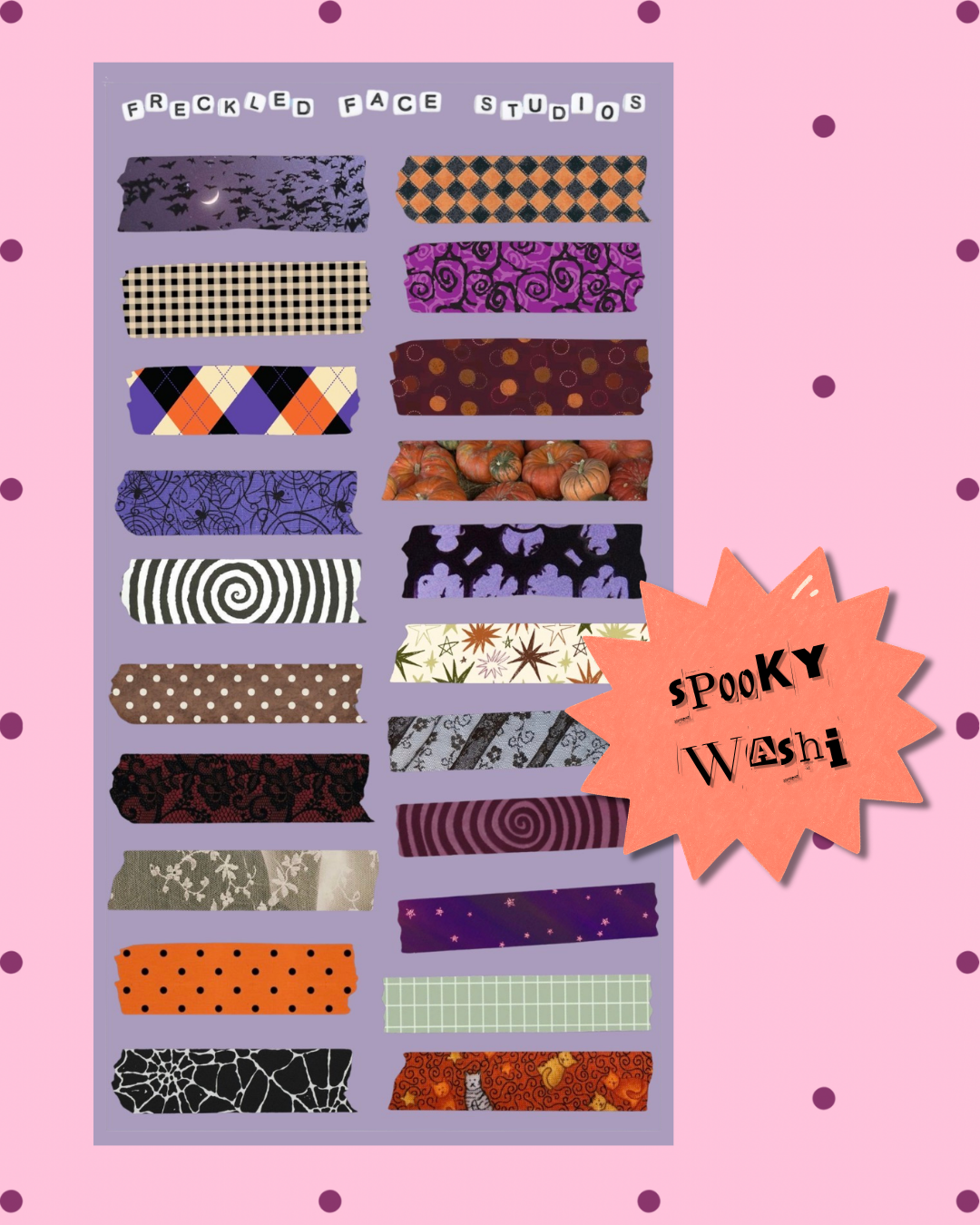 Spooky Washi Sticker Sheet