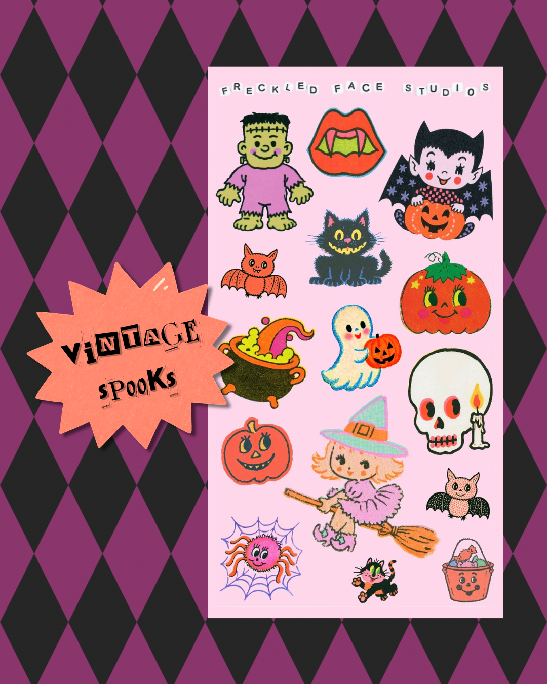 Vintage Spooks Sticker Sheet