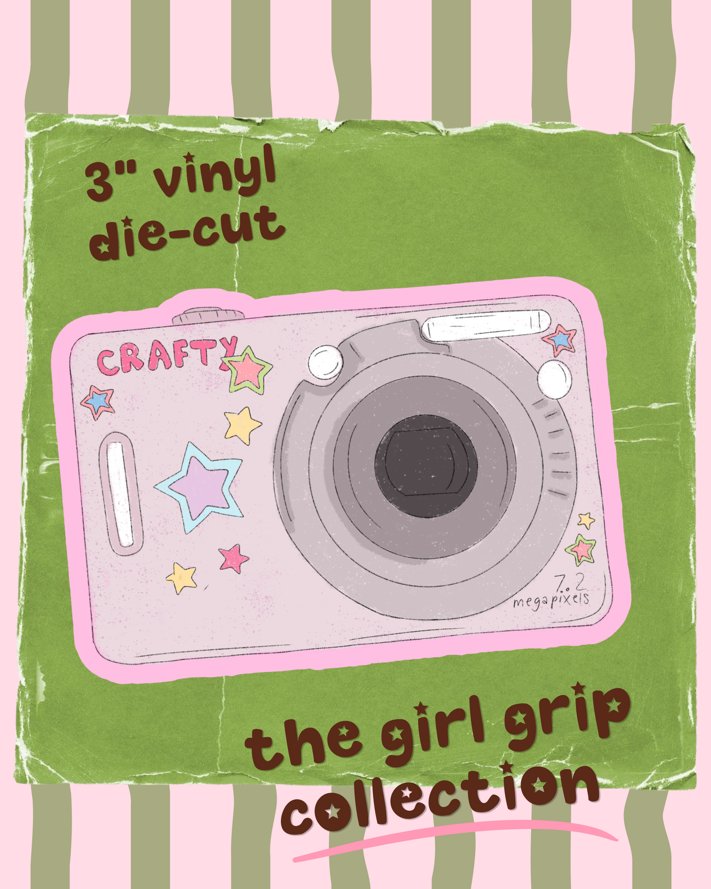 Girl Grip Digicam Sticker - Freckled Face x Shyla’s Journal