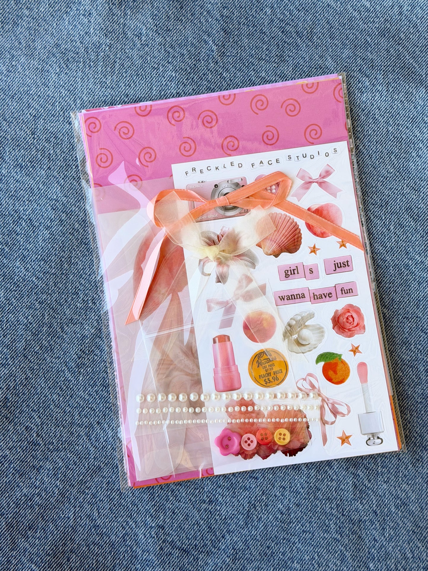 Peach Vellum Junk Journal Kit