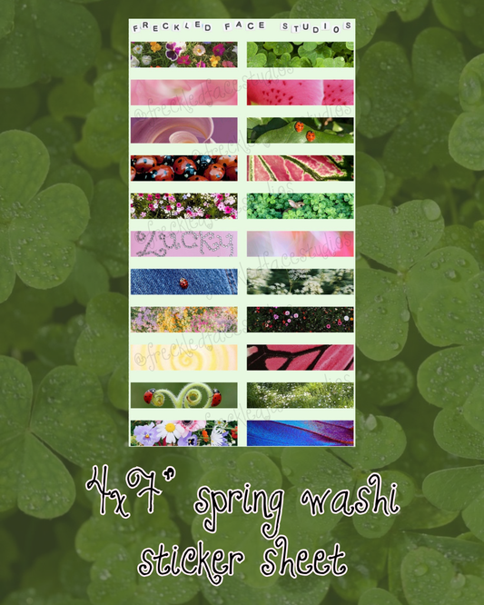 spring washi sticker sheet