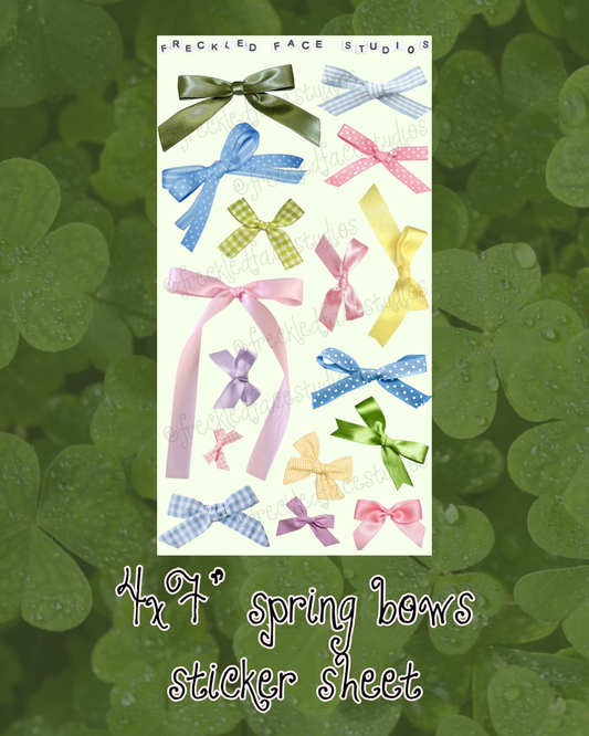 spring bows sticker sheet