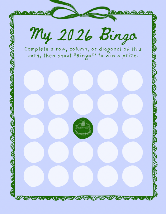 My 2026 Bingo - Blue