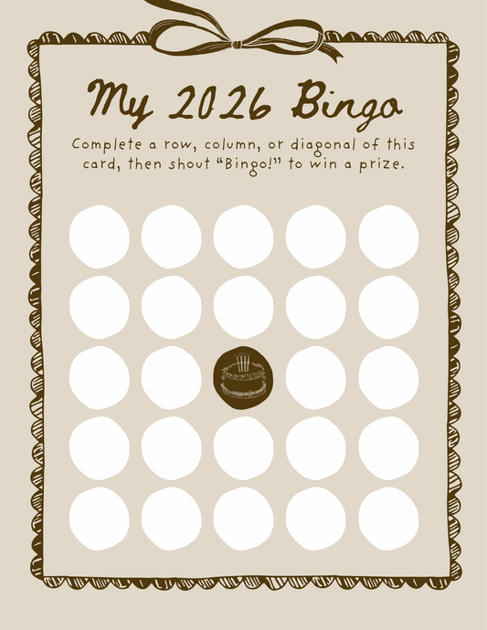 My 2026 Bingo - Brown