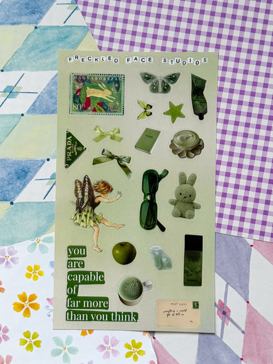 Matcha Mood Sticker Sheet