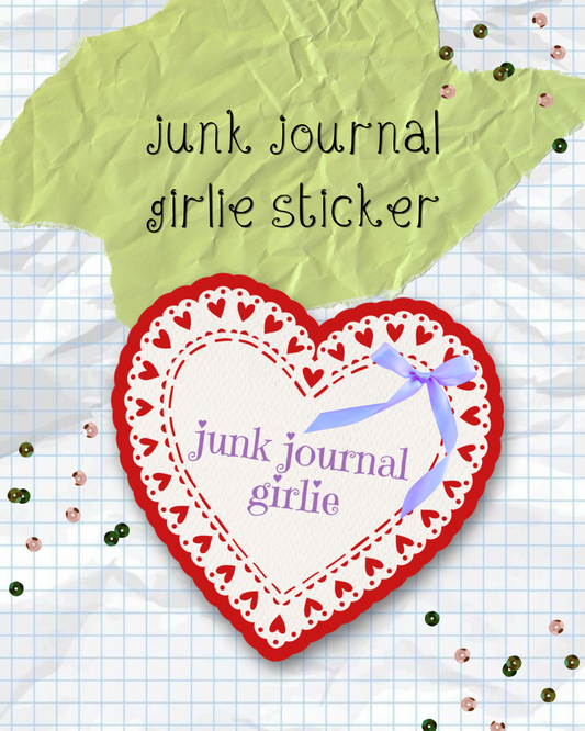 Junk Journal Girlie Sticker