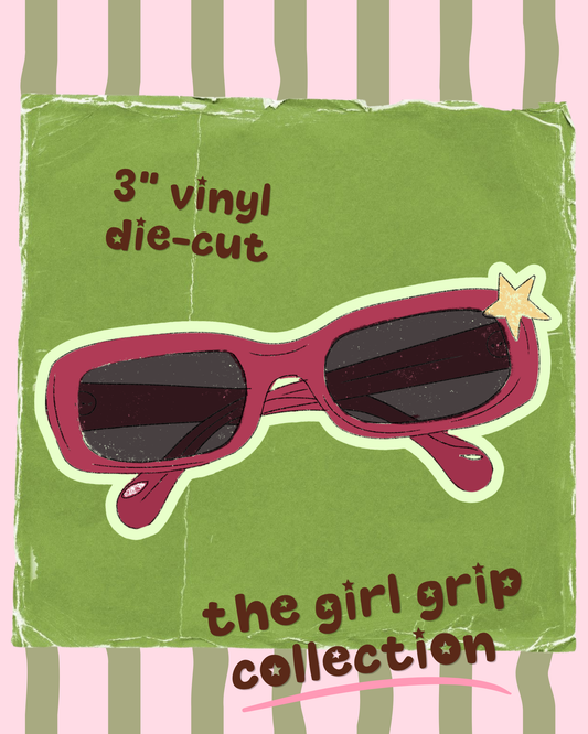 Girl Grip Sunnies Sticker - Freckled Face x Shyla’s Journal