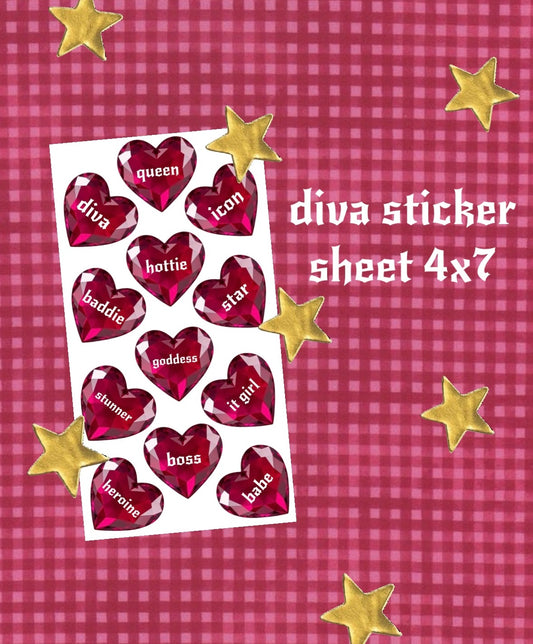 diva sticker sheet