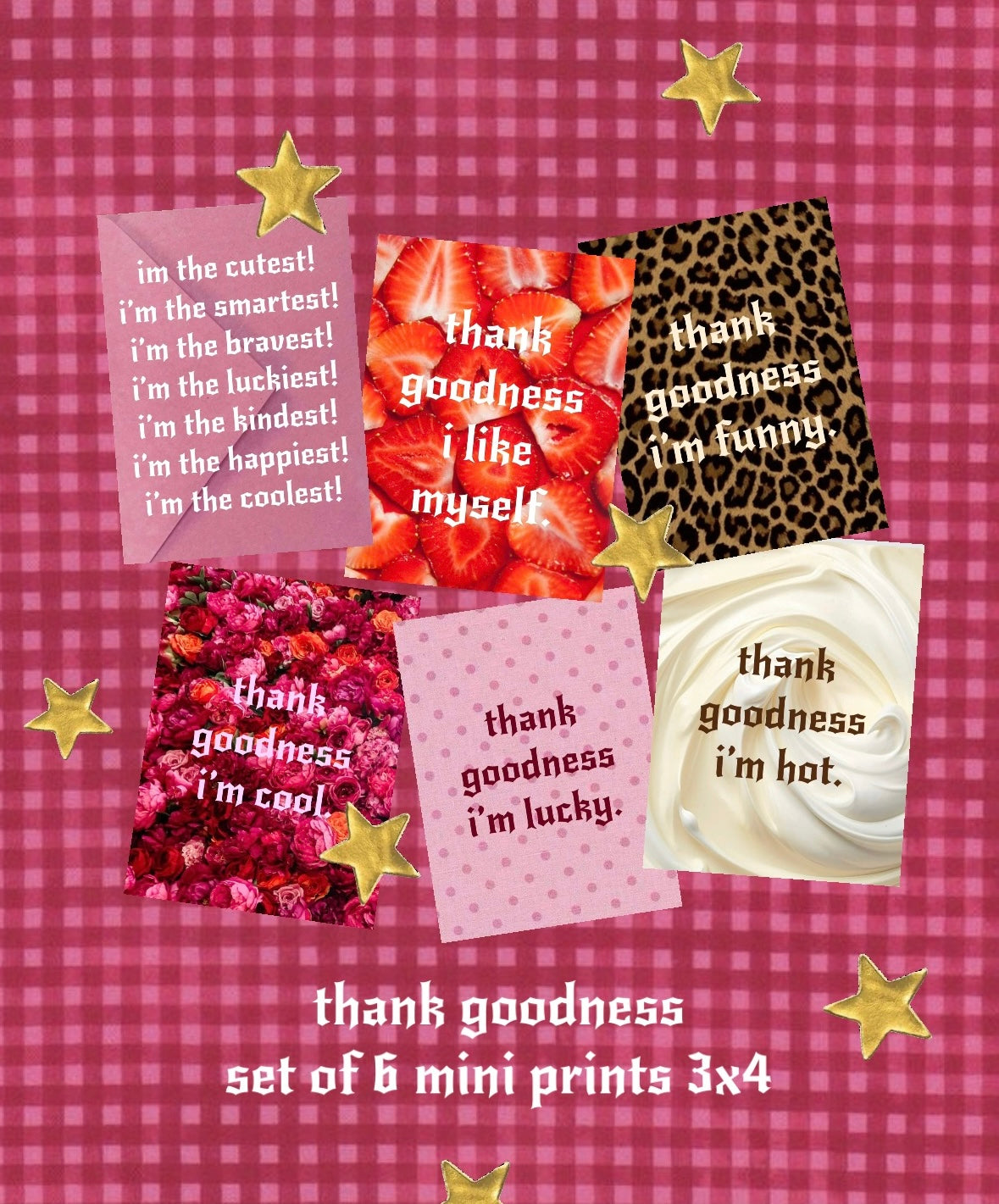 thank goodness mini print set