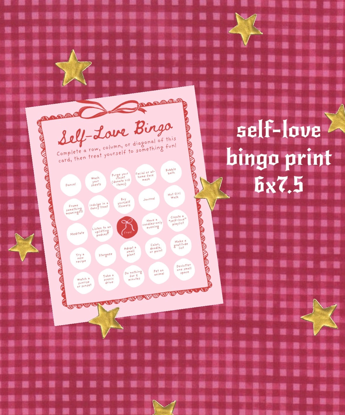 self-love bingo print
